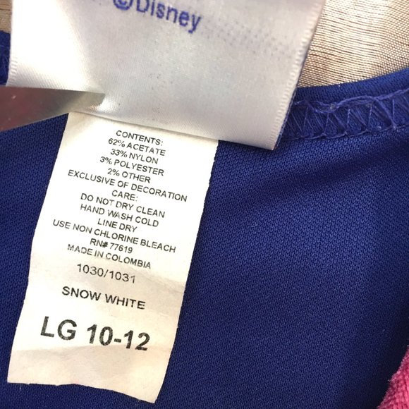 Snow White Princess Costume Dress Disneyland Girls Sz Large 10 - 12 Hall… - Picture 9 of 11